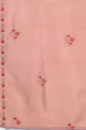 Women Floral Embroidered Mirror Work Kurta With Trousers & Dupatta