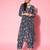 Women Floral Printed Empire Silk Georgette Kurta with Trousers