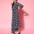 Women Floral Printed Empire Silk Georgette Kurta with Trousers