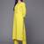 Women Lime Green Yoke Design Thread Work Kurta with Trousers & Dupatta