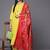 Women Lime Green Yoke Design Thread Work Kurta with Trousers & Dupatta