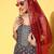 Women Black Floral Printed Beads and Stones Kurta with Sharara & With Dupatta