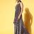 Women Black Floral Printed Beads and Stones Kurta with Sharara & With Dupatta
