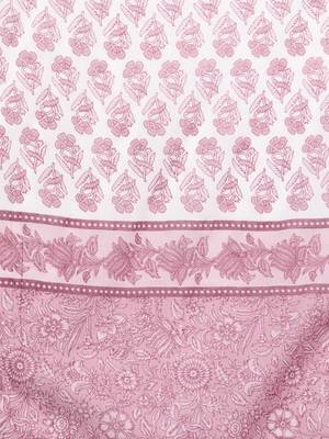 Floral Printed Pure Cotton Kurta with Trousers & With Dupatta 4