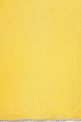 Women Yellow Leheriya Printed Gotta Patti Chanderi Cotton Kurta with Sharara & With Dupatta