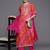 Women Pink Bandhani Printed Gotta Patti Pure Cotton Kurta with Trousers & With Dupatta