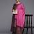 Women Burgundy Floral Embroidered Sequinned Kurta with Trousers & Dupatta