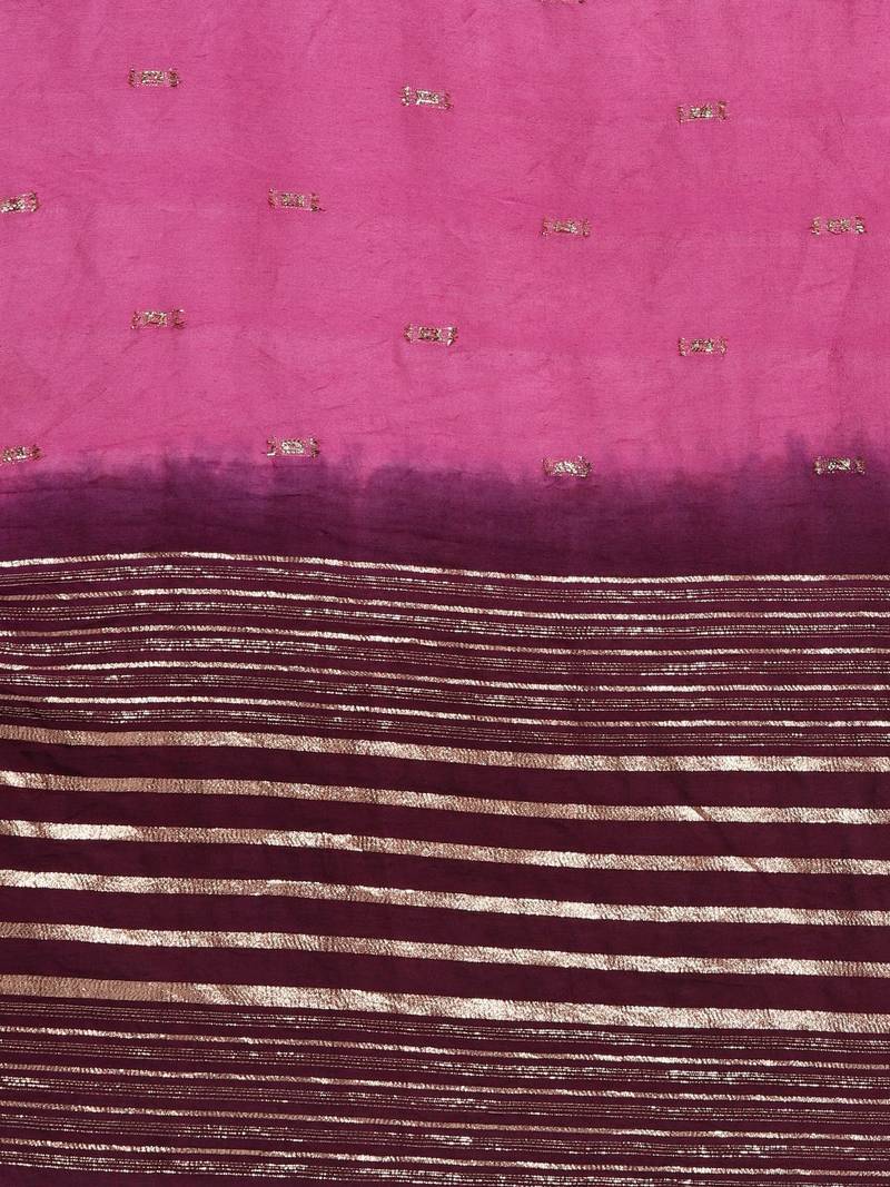 Women Burgundy Floral Embroidered Sequinned Kurta with Trousers & Dupatta