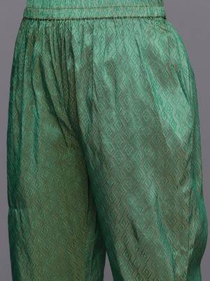 Women Ethnic Motifs Embroidered Regular Kurta with Trousers 3
