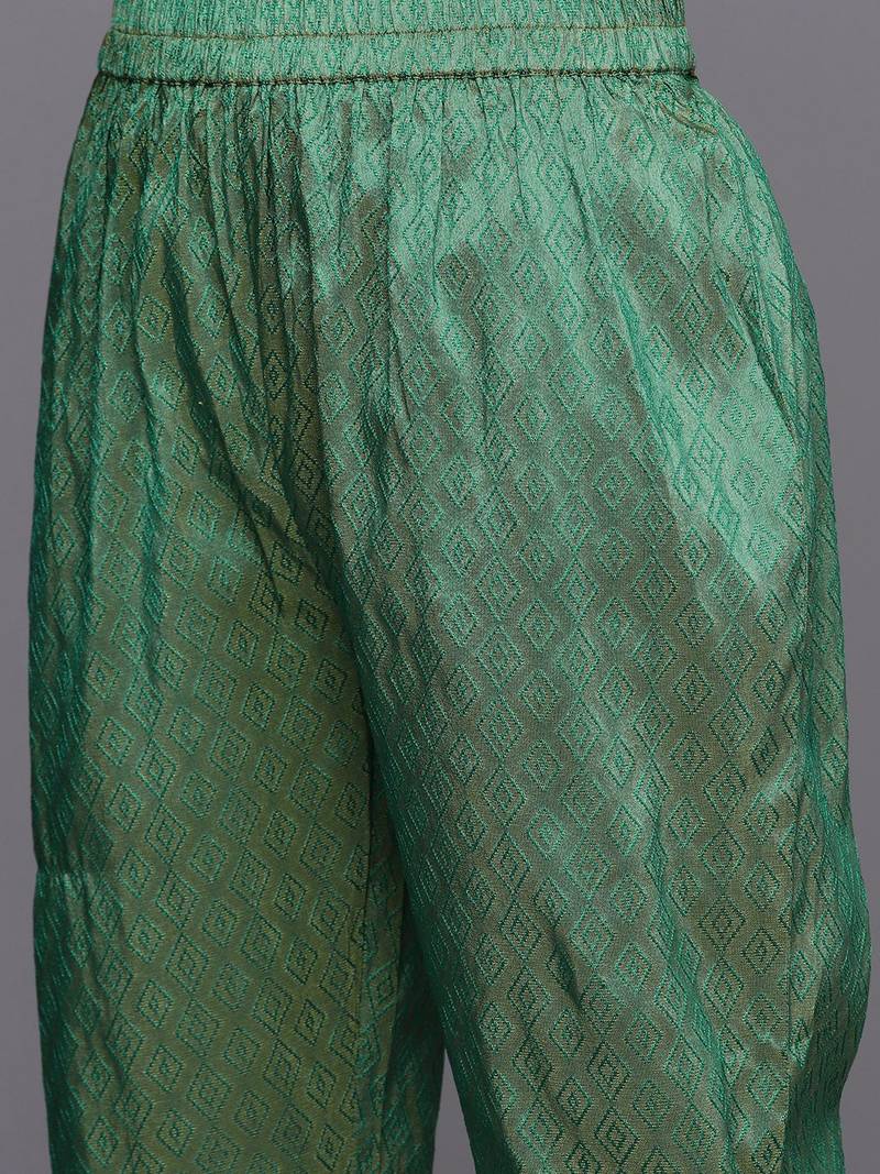 Women Ethnic Motifs Embroidered Regular Kurta with Trousers