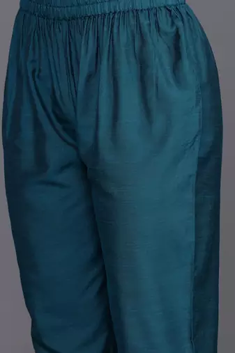 Ethnic Motifs Yoke Design Gotta Patti Kurta with Trousers & Dupatta