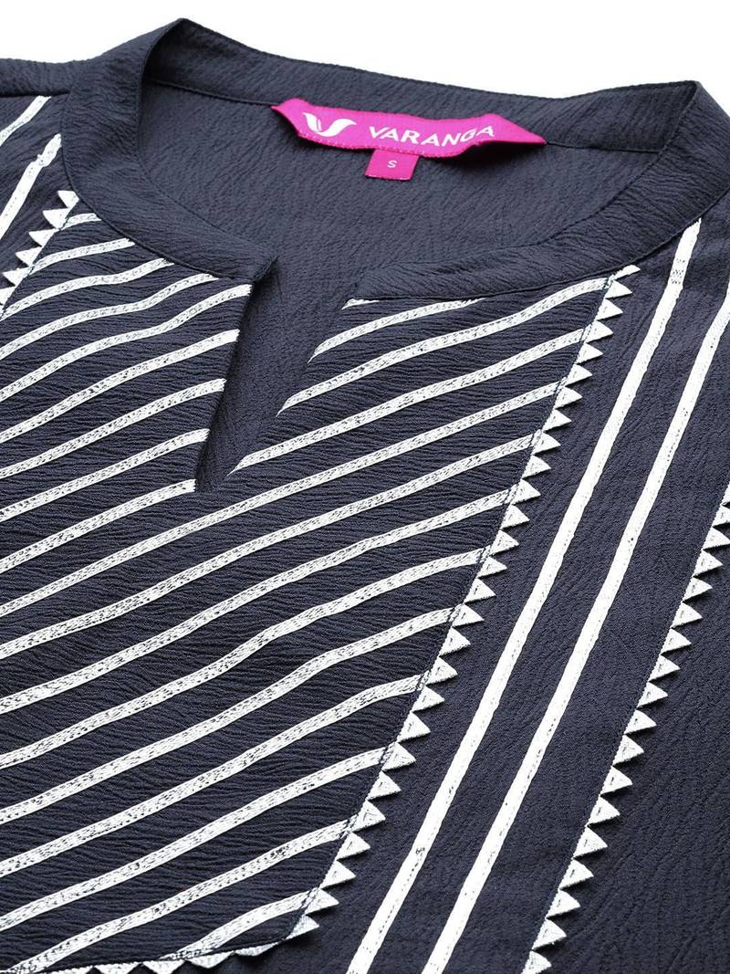 Yoke Design Gotta Patti Straight Kurta & Trousers With Dupatta
