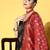 Ethnic Motifs Woven Design Kurta With Trousers & Dupatta