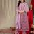 Floral Printed Regular Gotta Patti Pure Cotton Kurta With Trousers & Dupatta
