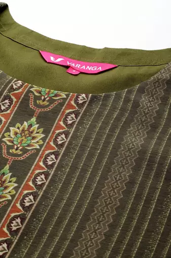Women Ethnic Motifs Printed Chanderi Silk Kurta with Trousers & With Dupatta