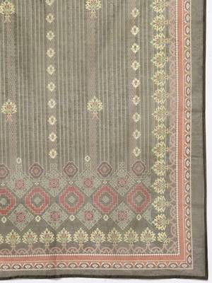 Women Ethnic Motifs Printed Chanderi Silk Kurta with Trousers & With Dupatta 4