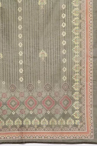 Women Ethnic Motifs Printed Chanderi Silk Kurta with Trousers & With Dupatta