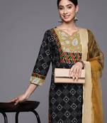 Printed Regular Pure Cotton Kurta With Palazzos & Dupatta