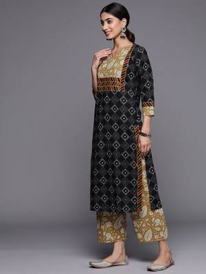 Printed Regular Pure Cotton Kurta With Palazzos & Dupatta 6