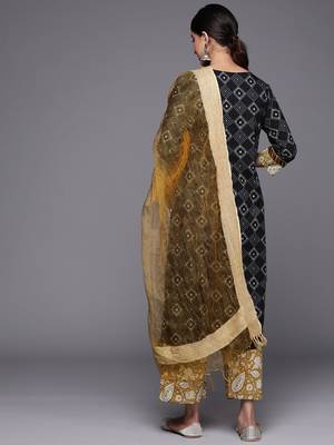 Printed Regular Pure Cotton Kurta With Palazzos & Dupatta 7