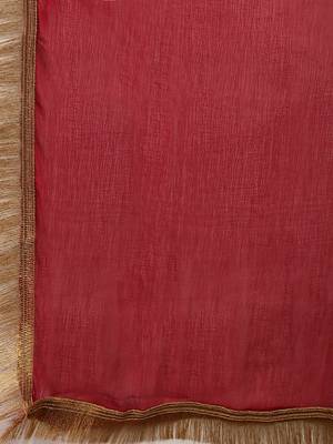Woven Design Kurta with Trousers & Dupatta 4
