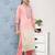 Women Pink Ombre Embroidered Sequinned Kurta with Trousers & With Dupatta