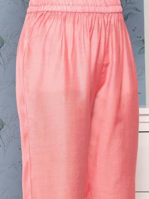 Women Pink Ombre Embroidered Sequinned Kurta with Trousers & With Dupatta 6