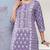 Women Lavender Ethnic Motifs Printed Kurta with Trousers