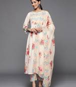 Women Floral Printed Keyhole Neck Empire Kurta Set