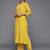 Women Yellow Ethnic Motifs Embroidered Beads and Stones Kurta with Trousers & With Dupatta