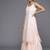 Women Peach-Coloured Floral Sequinned Kurta with Sharara & With Dupatta