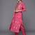 Women Pink Ethnic Motifs Embroidered Thread Work Kurta with Trousers & With Dupatta
