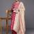 Women Pink Ethnic Motifs Embroidered Thread Work Kurta with Trousers & With Dupatta