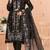 Black embroidered cotton semi-stitched pakistani salwar suit