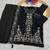 Black embroidered cotton semi-stitched pakistani salwar suit