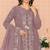 Mauve embroidered cotton semi-stitched pakistani salwar suit
