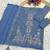 Sky blue embroidered cotton semi-stitched pakistani salwar suit