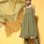 Women Textured Poly Georgette Spaghetti Straps Kurta Set