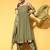 Women Textured Poly Georgette Spaghetti Straps Kurta Set