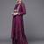 Women Purple Embroidered Chanderi Silk Kurta with Sharara & With Dupatta