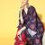 Women Navy Blue Floral Printed Kurta with Trousers
