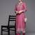 Women Magenta Bandhani Printed Kurta with Trousers