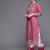 Women Magenta Bandhani Printed Kurta with Trousers