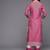 Women Magenta Bandhani Printed Kurta with Trousers