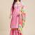 Women Pink Gotta Patti Pure Cotton Kurta with Sharara & Leheriya Dupatta