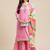 Women Pink Gotta Patti Pure Cotton Kurta with Sharara & Leheriya Dupatta