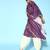Trendy Purple and White Silk Blend Kurta Set
