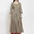 Women Gold Striped Pleated Kurta with Palazzos
