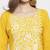 Women Mustard Yellow & White Floral Printed A-Line Pure Cotton Kurta with Palazzos