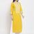 Women Mustard Yellow & White Floral Printed A-Line Pure Cotton Kurta with Palazzos